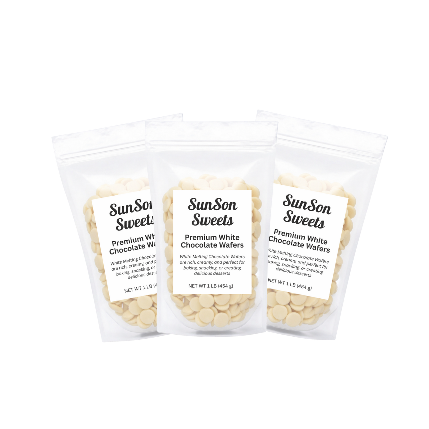 Sunson Sweets White Chocolate Melting Wafers ( Buy More, Save More)