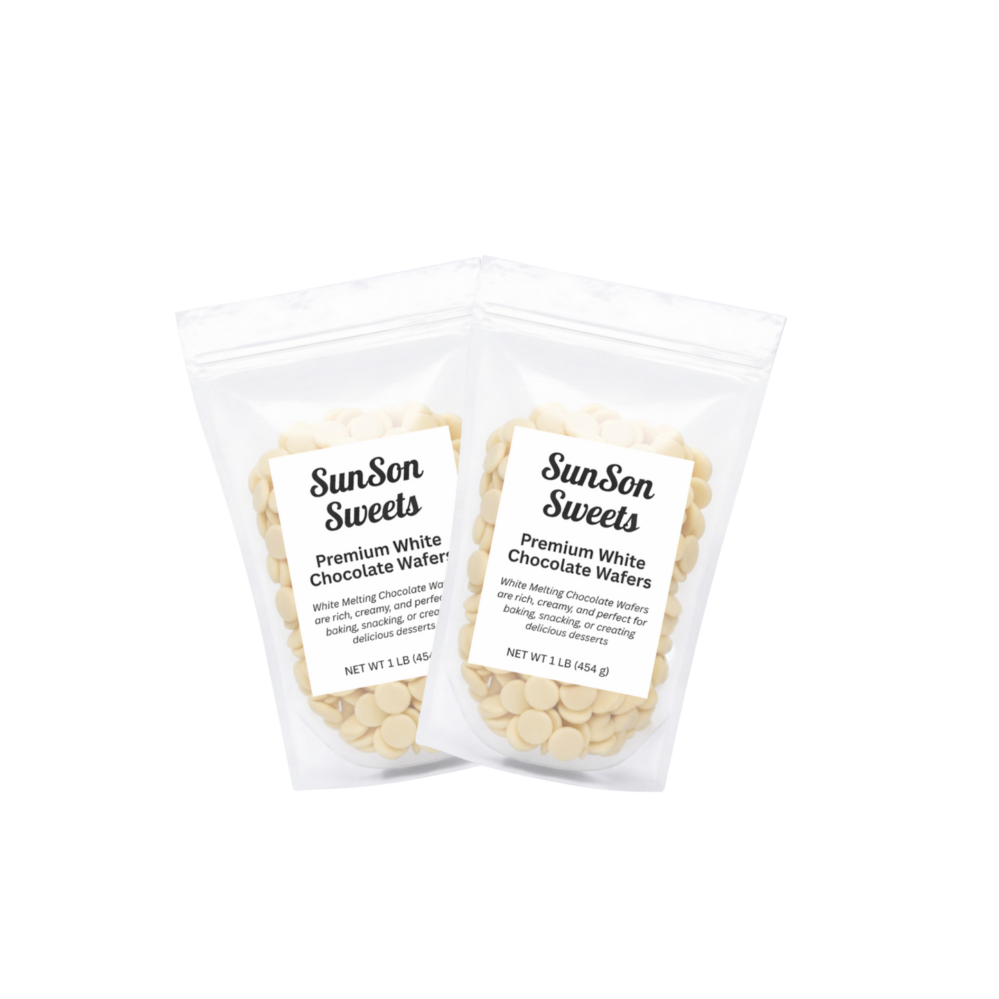 Sunson Sweets White Chocolate Melting Wafers ( Buy More, Save More)