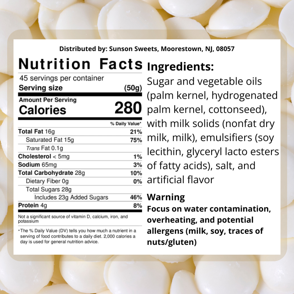 Sunson Sweets White Chocolate Melting Wafers ( Buy More, Save More)