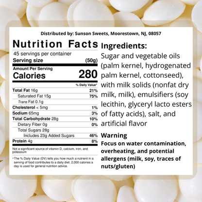 Sunson Sweets White Chocolate Melting Wafers ( Buy More, Save More)